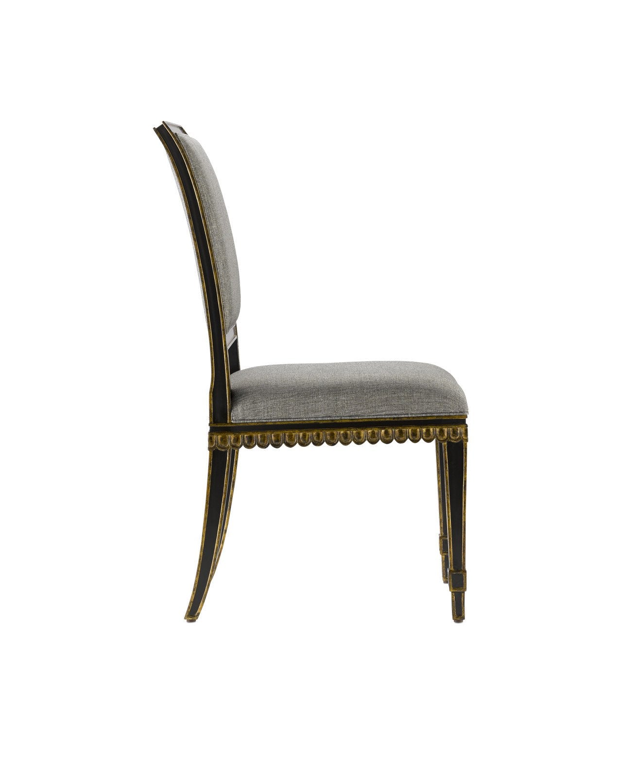 Ines Black Chair, Appeal Peppercorn